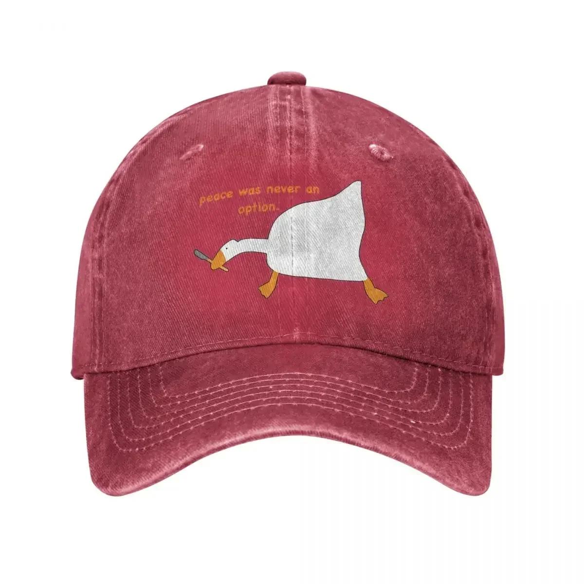 

Fashion Killer Geese Peace Was Never An Option Baseball Caps for Men Women Distressed Washed Sun Cap Cartoon Workouts Caps Hat One Size