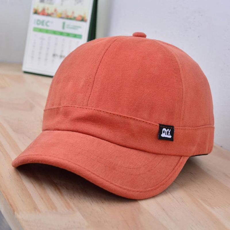 Short-brim baseball cap, fashionable and versatile, Korean style, solid color, duckbill hat, outdoor sports, sun protection cap