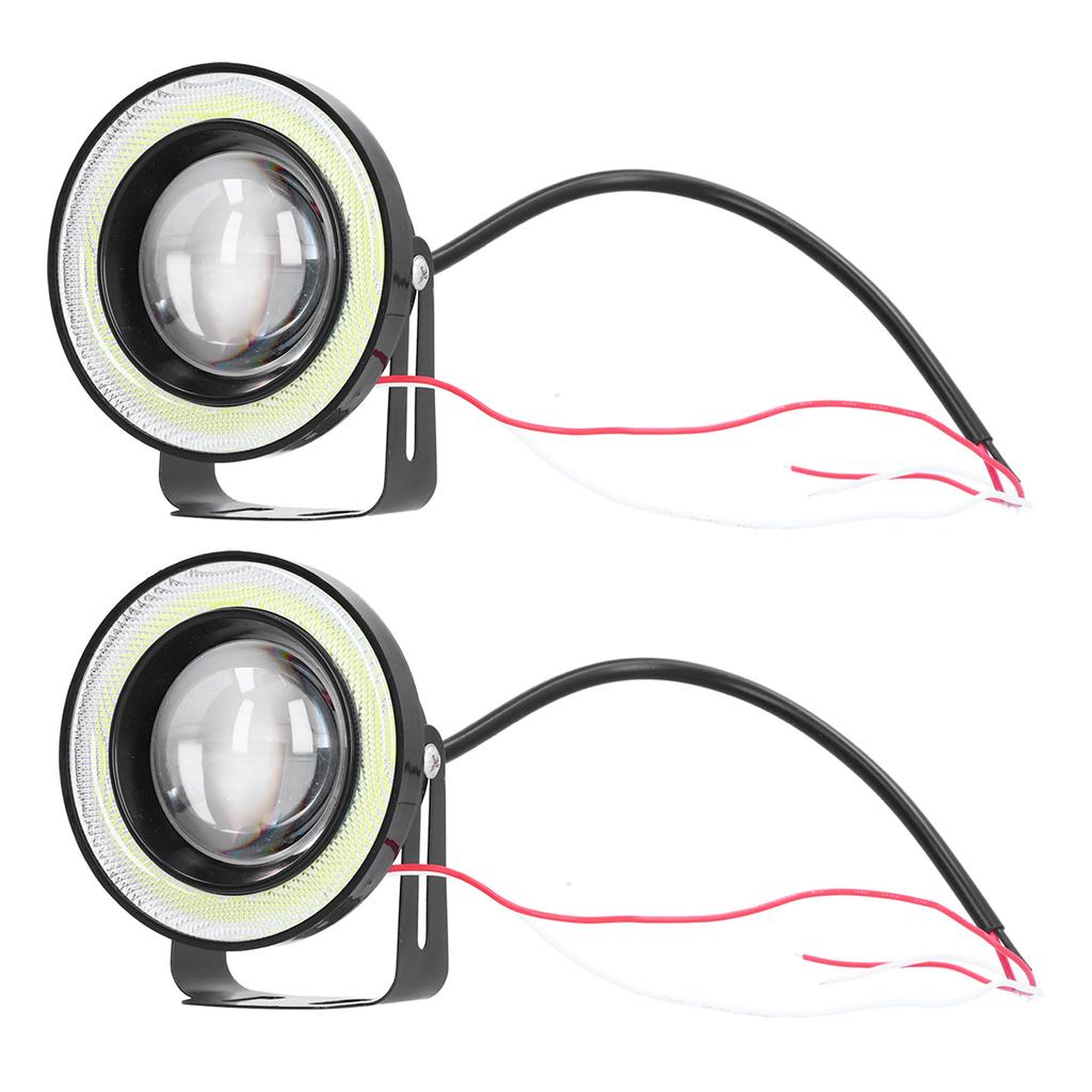 30W 3.5in Front Fog Lamp 3200LM IP65 Waterproof LED Universal White Light Outer Ring 12V