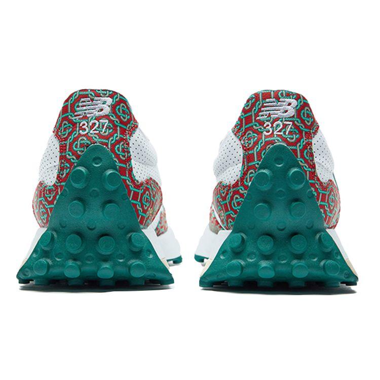 Casablanca x New Balance 327 Röd Monogram Unisex Sneakers Vit Grön MS327CAA