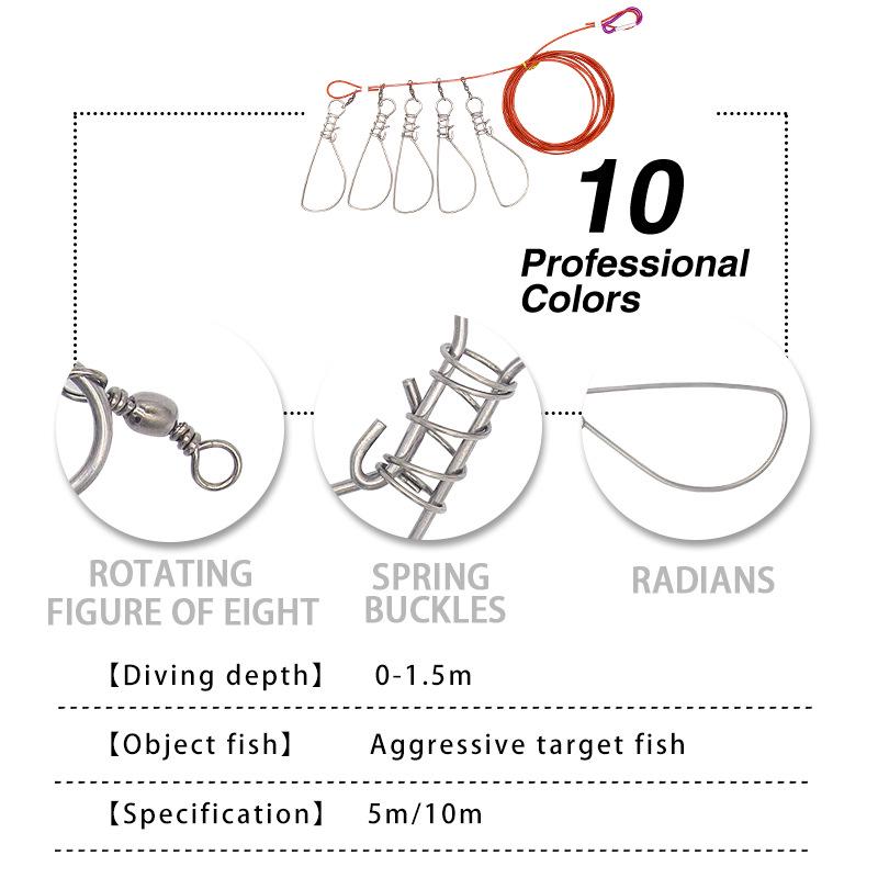 Stainless Steel Fish Lock: 5-Buckle Simple Pack or 10-Buckle Deluxe Pack