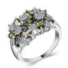 Anillo de Flor Floreciente de Circonita de Colores – Banda Creativa Europea y Americana Pavimentada con Diamantes
