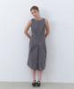 CLUNY Dot Pattern Sleeveless Dress - Gray