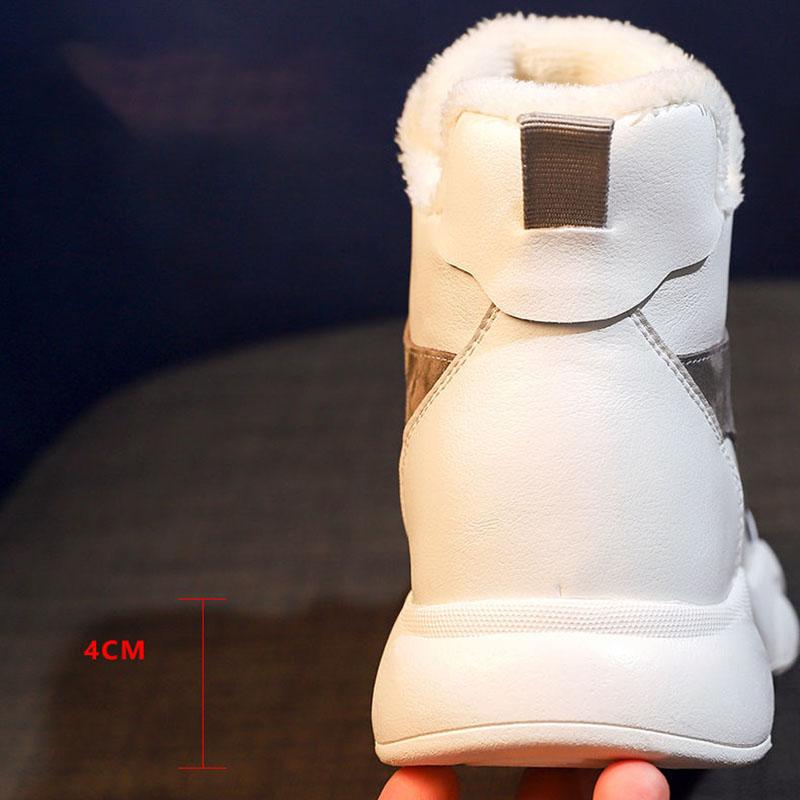 Women High-top White Sneakers Autumn 2024 New Female Casual Flats Winter Plush Warm Woman Fashion Platform Running Sports Shoes