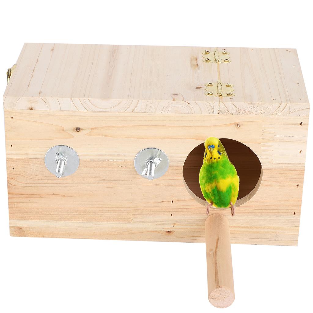 Cutie de Reproducere Păsări Cutie de Cuibărit din Lemn Casă Caldă Incubator Colivie Accesorii pentru Animale de Companie