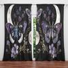 Moon Moth Printed Curtain for Home Decor - Rod Pocket Window Treatment for Bedroom, Kitchen, Living Room