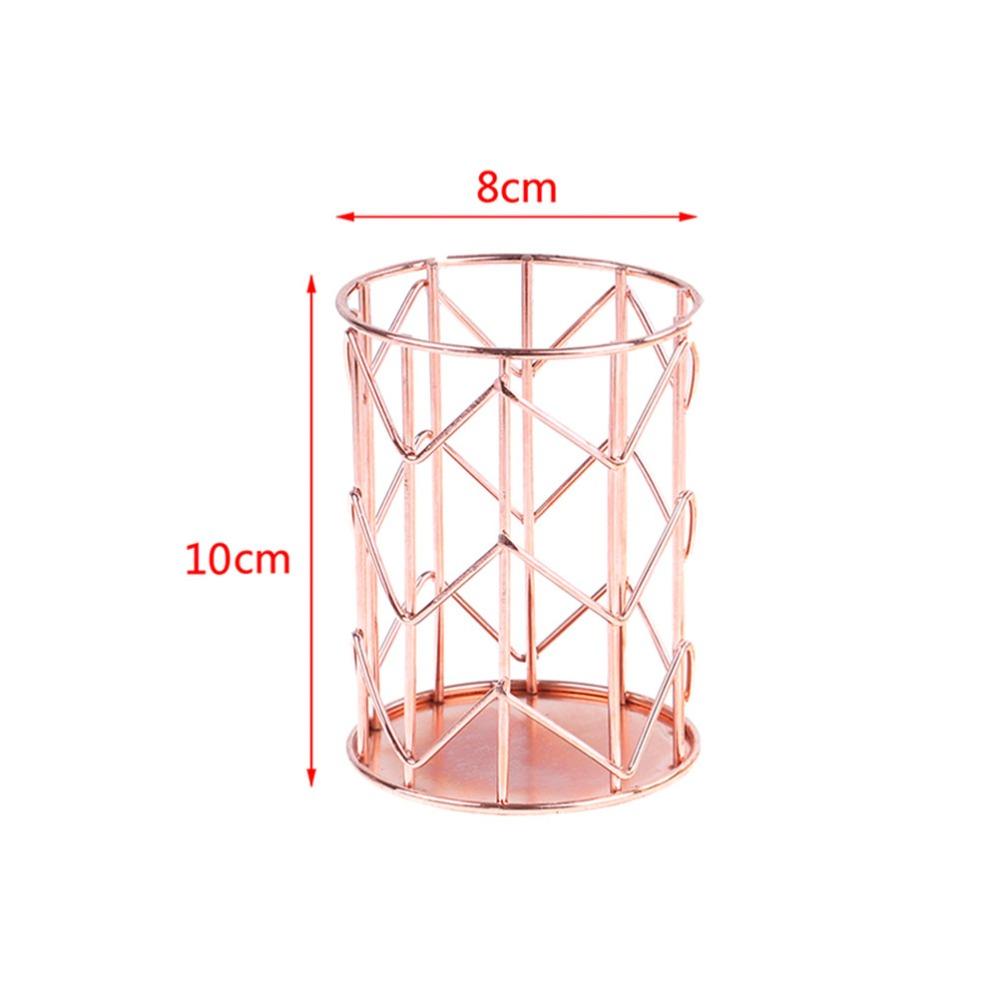 Metal Multifunctional Desktop Organizer Basket Office Desk Stationery Finishing Storage
