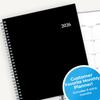 Blue Sky 2026 Monthly Planner Calendar, January 2026 - December 2026, 8" x 10", Monthly Layout, Flexible Cover, Silver Wirebound, Laminated Tabs,