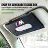 SHEJ3 Car Tissue Box Sun Visor Type Block Hanging Napkin Holder Paper Rack For BMW 1 3 5 7 Series M F01 F20 F10 F13 E52 E53 E60 E93