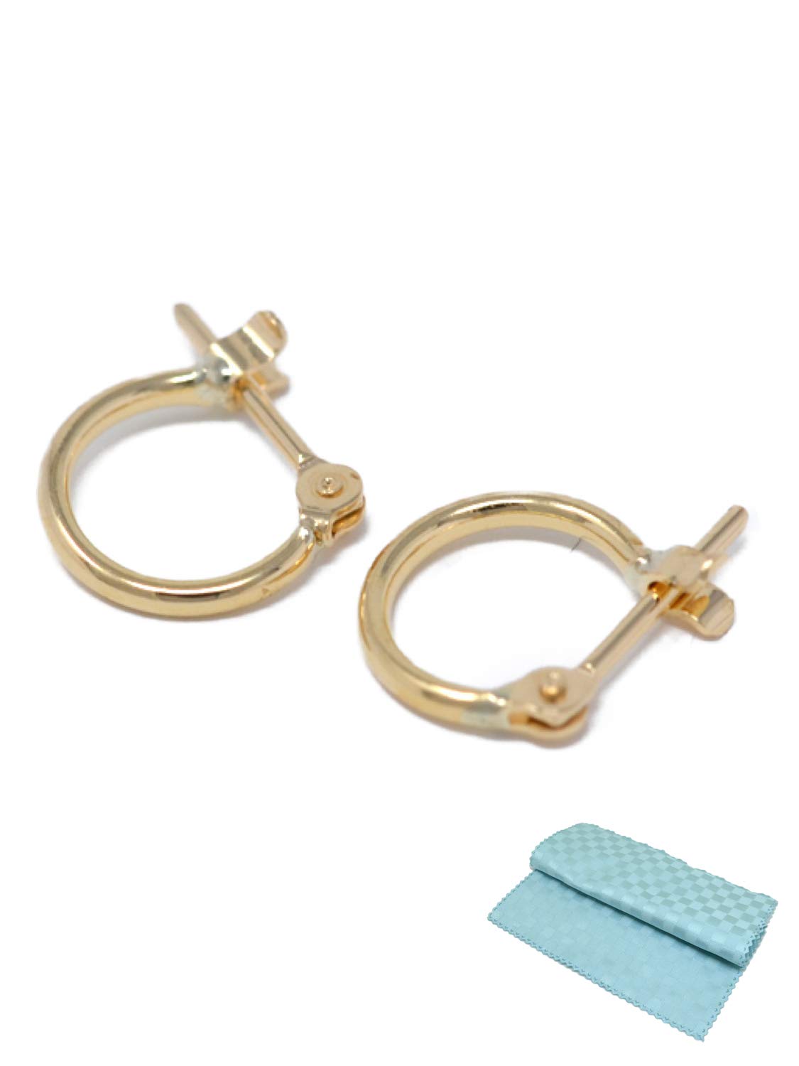 

Hoop Pipe Size 1mm x 18K Gold of Earrings and Polishing Earrings, K18, 8mm, (Set 2 Cloth) золотий
