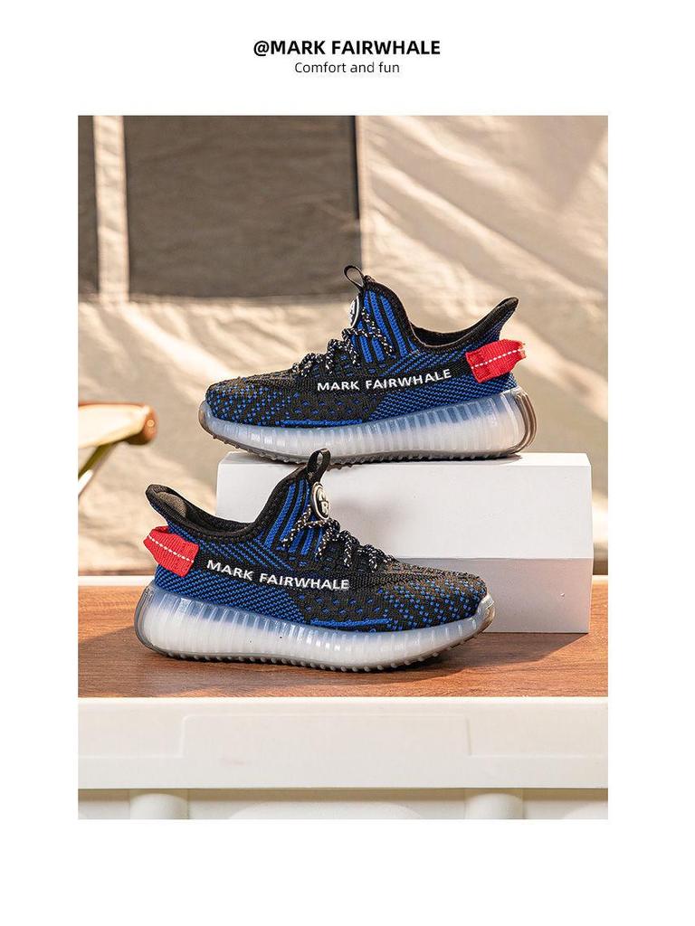 Mark Fairwhale Kids 2025 Summer Flyknit Sports Shoes - Breathable, Soft-Sole, Comfortable for Boys & Girls