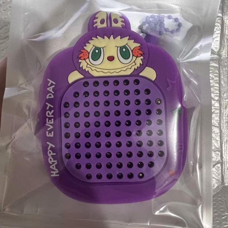 Magnetic Steel Ball Drawing Board Keychain - Cute Backpack Pendant or Car Key Accessory Gift.