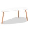  Coffee Table Set, 2 Pcs, White, Solid Pine Wood