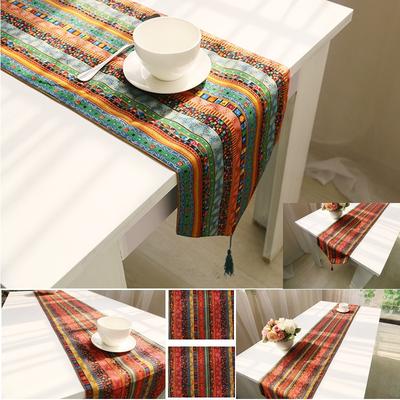 1 Stück klassische exotische Baumwoll-Leinen-Tischdecke für Wohnzimmer, Familie, Hochzeit, Dekoration, rustikaler Stil