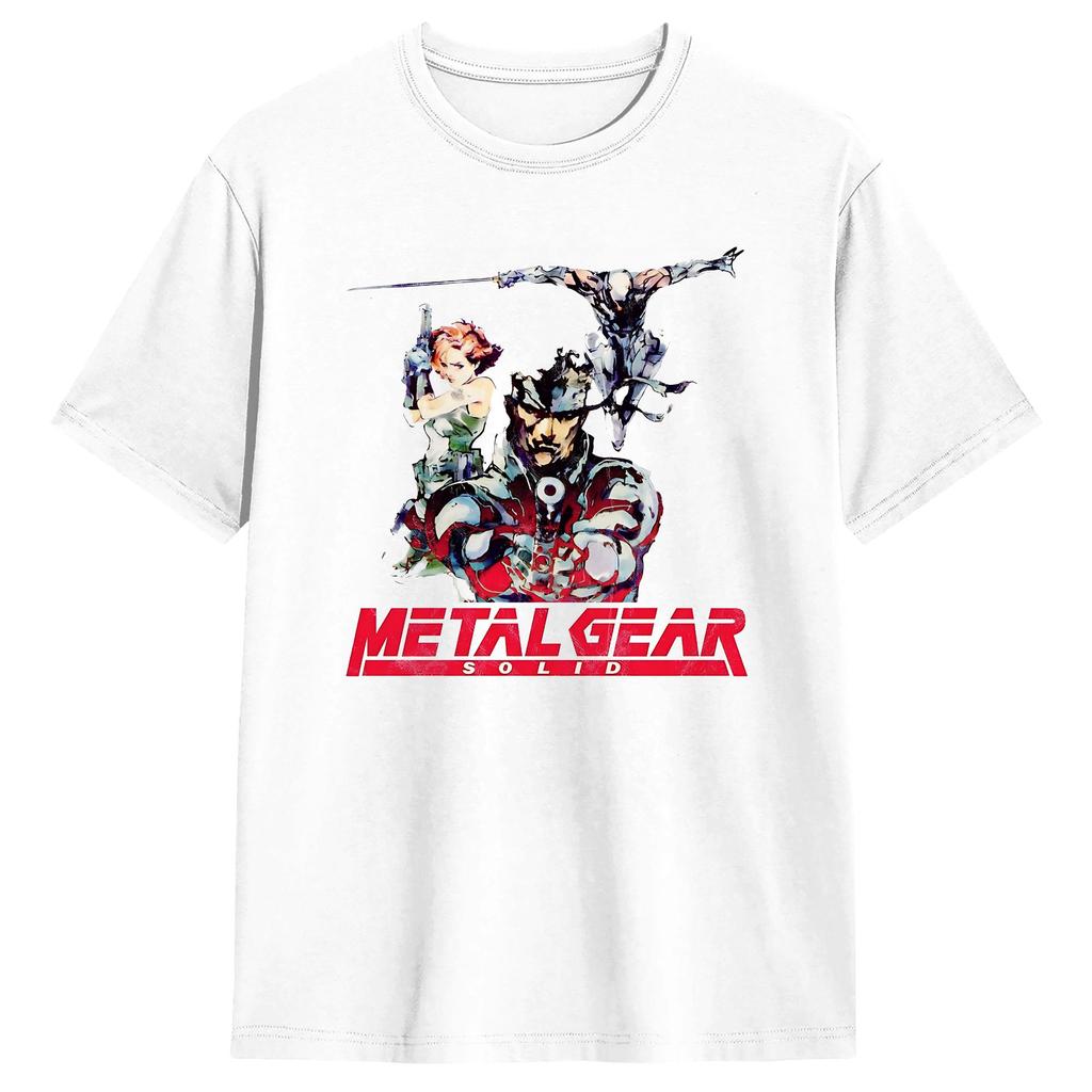 Retro Metal Gear Solid TShirts Men  Funny Cotton Tee Shirt Crew Neck Short Sleeve T Shirt Classic Tops
