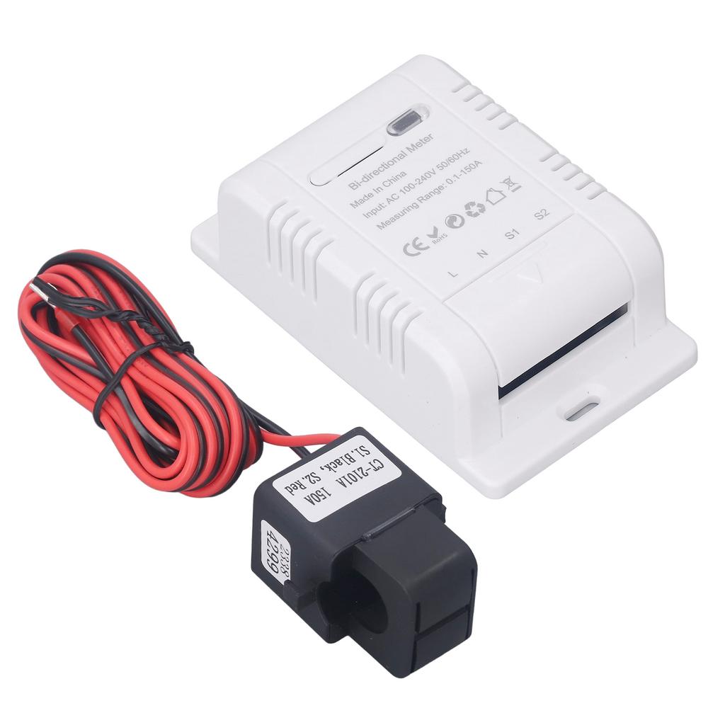 WiFi Energie Monitor Echtzeit-Überwachung Stromverbrauchsmesser mit 150A Klemme AC100‑240V