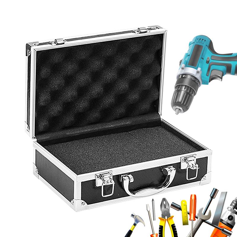 Portable Toolbox Aluminum Suitcase With Lock Electric Tool Box With Sponge Hard Case Flight Case Household Storage Insurance