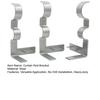3Pcs/Set Curtain Rod Brackets No Drill Curtain Rod Holders with Center Support Heavy-Duty Brackets Fit 2 Sizes of Curtain Rods
