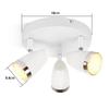 Spot de plafond - NETTLIFE - 3 ampoules 12W - Orientable 350° - LED intégrée - Blanc