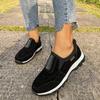 Women's Flat Sports Shoes Autumn New Round Head Deep Mouth Cloth Surface Soft Sole Non-slip Low Top Shoes