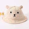 Solid Color Baby Bucket Hat Cotton Boys Girls Sunhat Cute Baby Bear Hat  Toddler