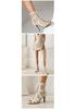 Dames Kant-up Mesh Hoge Hak Jazz Laarzen - Hol Ontwerp en Peep-Toe Dansschoenen, Ook Verkrijgbaar in Grote Maten.