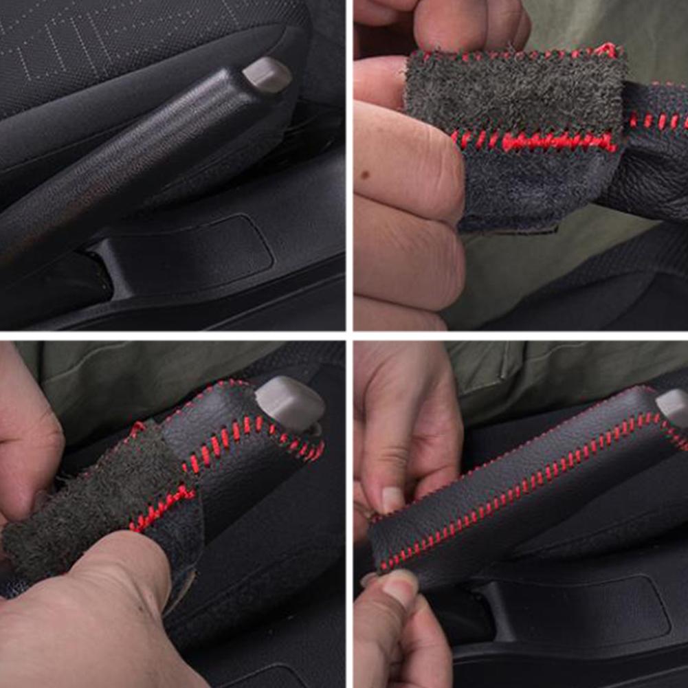 Copertura Freno a Mano in Pelle per Cambio Auto Interno per Volkswagen VW Passat B7 B8 Bora POLO GOLF 6 7 Jetta MK6 RS Honda Universale