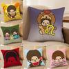 Cute Cartoon M-Monchhichis-MT Pillow Case Printed Brushed Fleece Pillow Baby Skin-Touch Eco-Friendly Dye-Sublimat