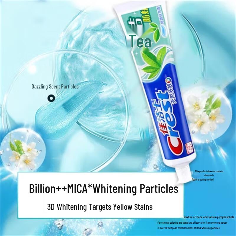 Crest Herbal Crystal Fluoride Toothpaste, Refreshing Mint, 140g x 10 Tubes