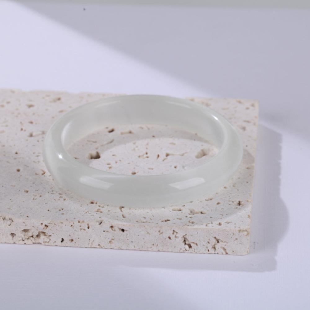 White Moonlight Circular Bracelet Round Opal Bracelet Unique Chinese Style Bangle  Spring Summer