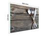 SZKLANA DESKA DO KROEJNIA 30x22 SZTUĆCE