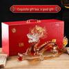 Creative Transparent Dragon Zodiac Fruit Wine Bottle - High Borosilicate Glass, Sealed and Hollow Design