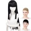 CaseEden Cosplay Wig, Premium Long, 80cm, Full-Bang, Heat-Resistant, Black Hair, WIG5524