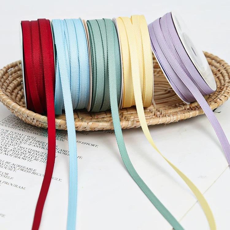 Korejská polyester-bavlna matná stuha pro DIY mašle a vlasové doplňky, 1 cm