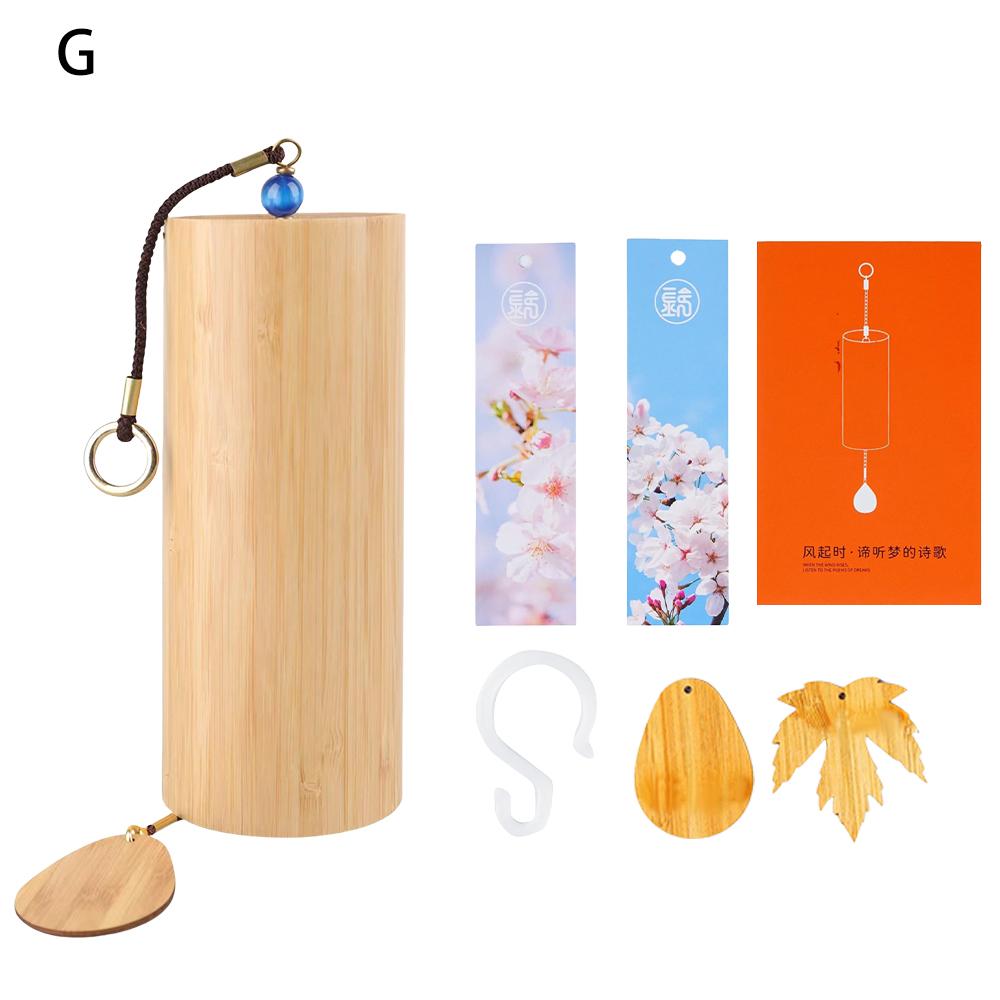 

Bamboo Wind Chimes for Outside, Deep Tone Outdoor Garden Wood Bells, Hand-Cranked Classic Sound Bath Instruments