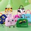 Portable Cartoon Stereoscopic Lunch Bag Thermal Thermal Bag Insulated Lunch Box Bags Lunch Box Accessories Oxford Cloth Tote Bag