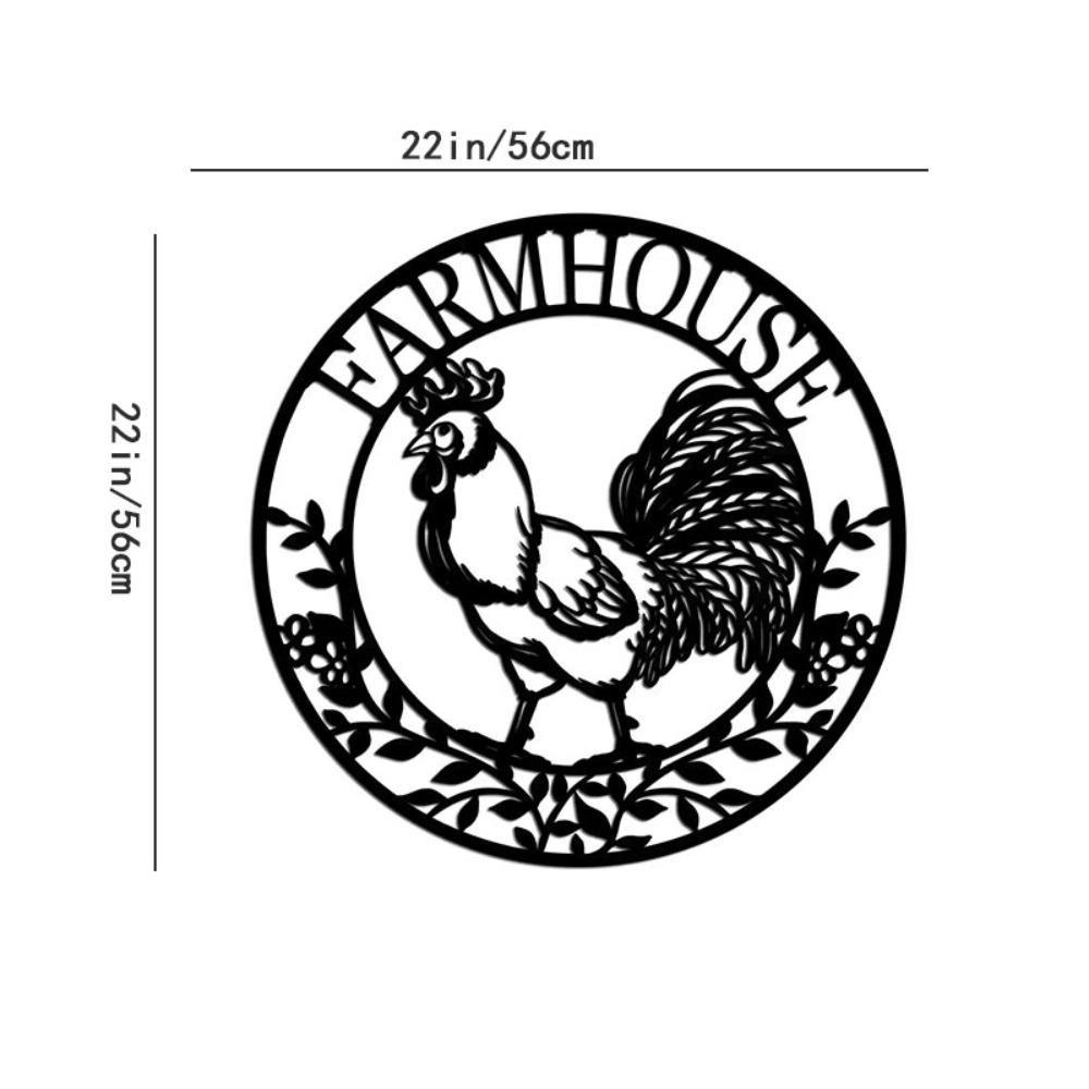 

1 шт., металлический настенный декор для фермерского дома, листья петуха, настенное украшение, настенный декор, металлический настенный декор, настенная наклейка из железа чёрный