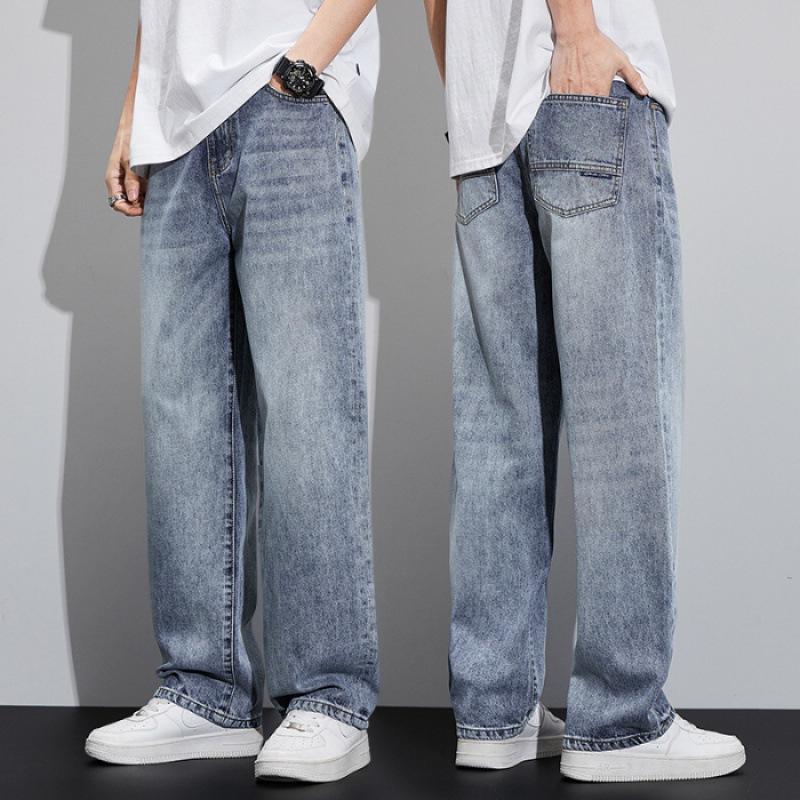 JYL New wide jeans American men's high heels are thin, straight, elastic and daily long.