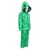 Minecraft Creeper Kids Hoodie And Pants Set With Polyester Fabric For Cosplay And Casual Wear
