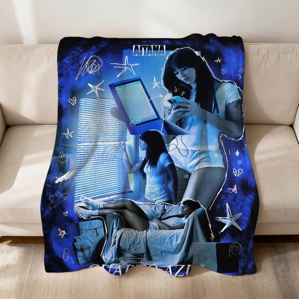Singer A-Aitana Ocana Cuarto Azul Flannel Soft Warm Plush Blanket For Sofa Living Room Pet Hogar Bedroom Gift Home Car Portable