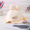 Baby Girl Autumn Spring Thickened Bucket Hat Cute Warm Adjustable Fisherman Hat For Infants Toddler Sun Protection Cap
