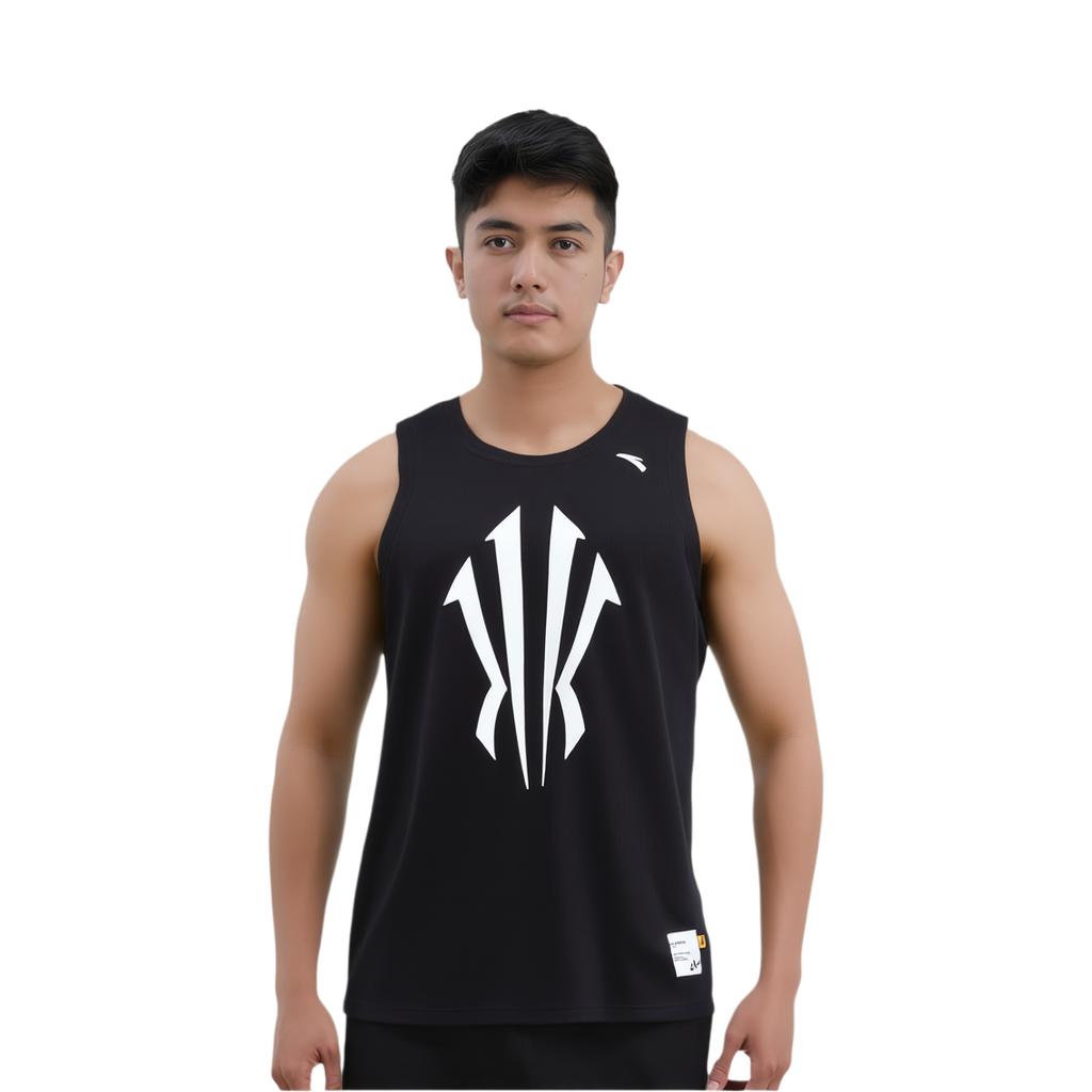 Anta Kyrie Letter Print Round Neck Pullover Comfortable Versatile Breathable Sleeveless Vest Unisex Vests Black 172421118-3