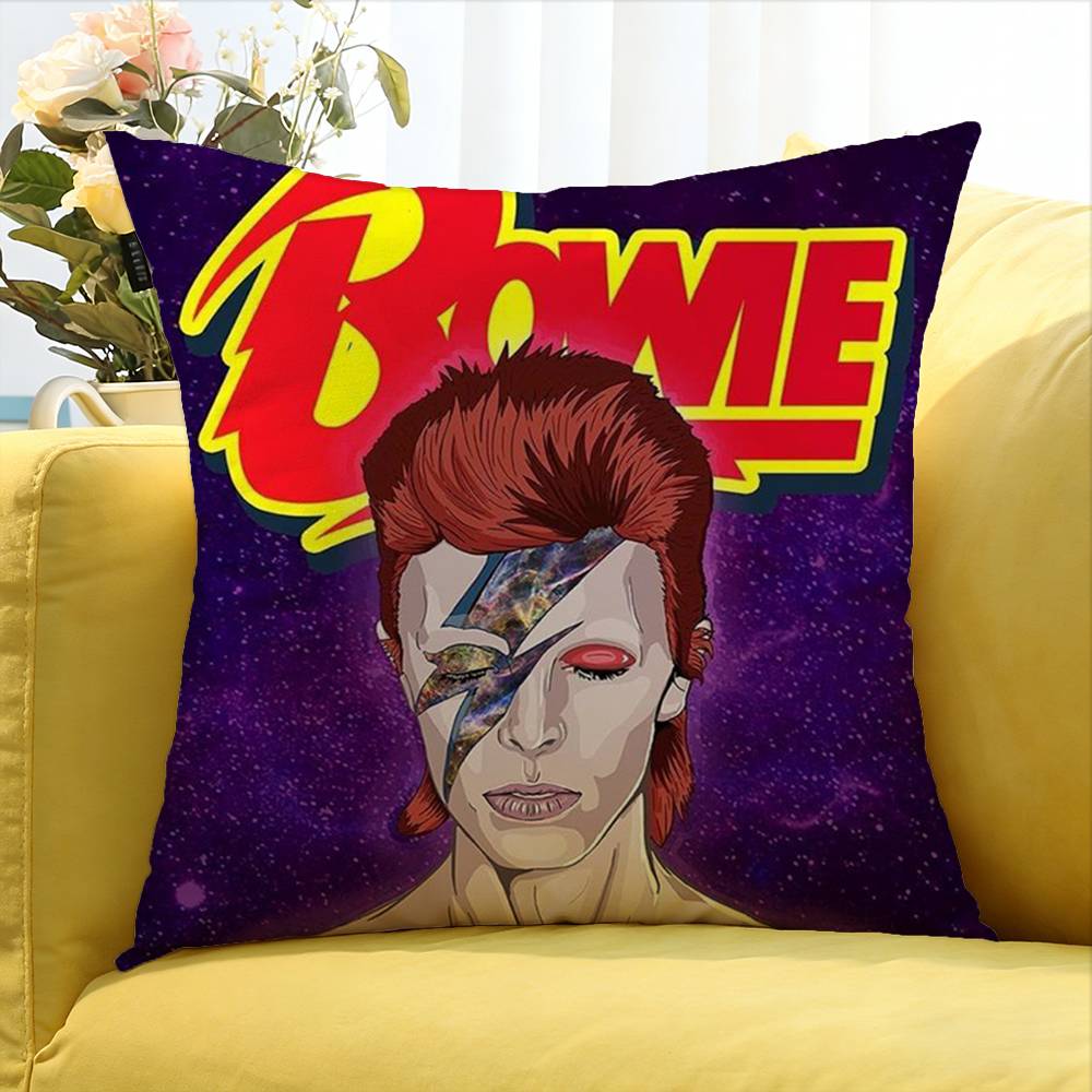 For DDavidS BBowieS World Various Sizes Square Pillow Case For Car Home Bedchamber Decor