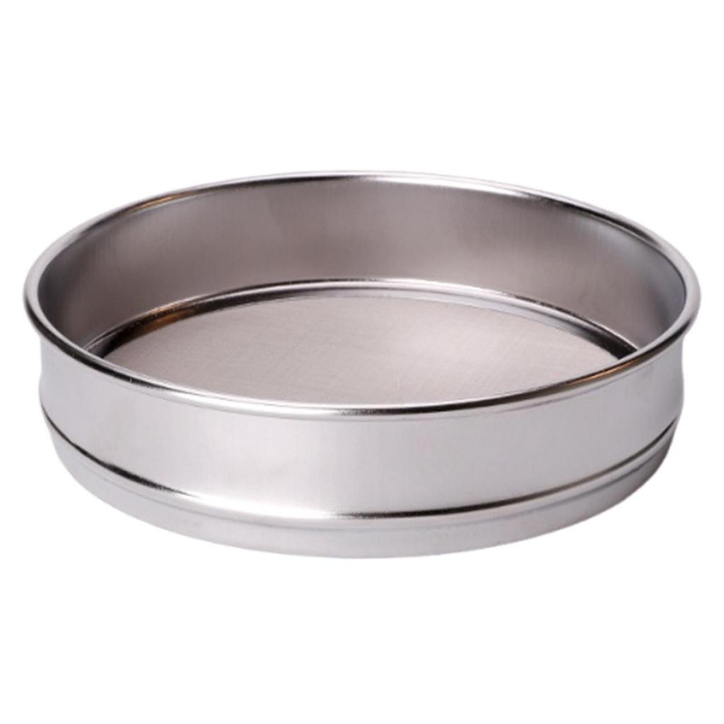 Stainless Steel Flour Sieve for Baking Fine Mesh Strainer Round Flour Sifter Reusable Diameter 7.9 Inch Ceramic Glaze Filter
