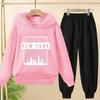 Spring Autumn  New York BrookLyn Letter Print 2pcs Hoodie+Pants Tracksuits 3-13 Years Boys Girls Streetwears Children Clothes