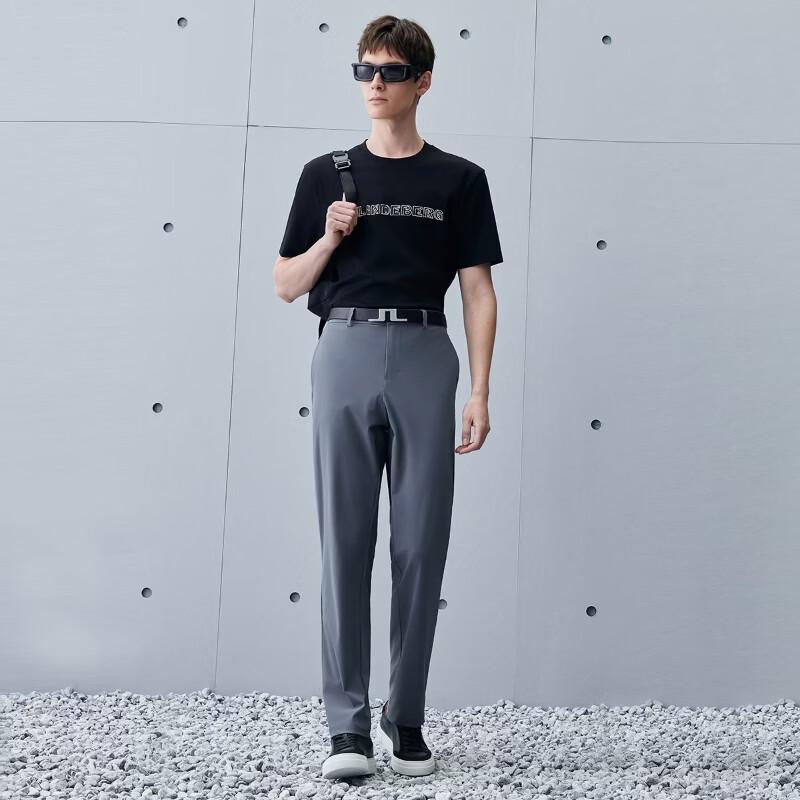 J.Lindeberg Men's Wrinkle-Resistant Cooling Casual Trousers
