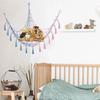 Toy Hammocks Creative Wall Corner Hanging Storage Net Organizer Minimalist Style Woven Cotton Rope Storage Mesh Hammock