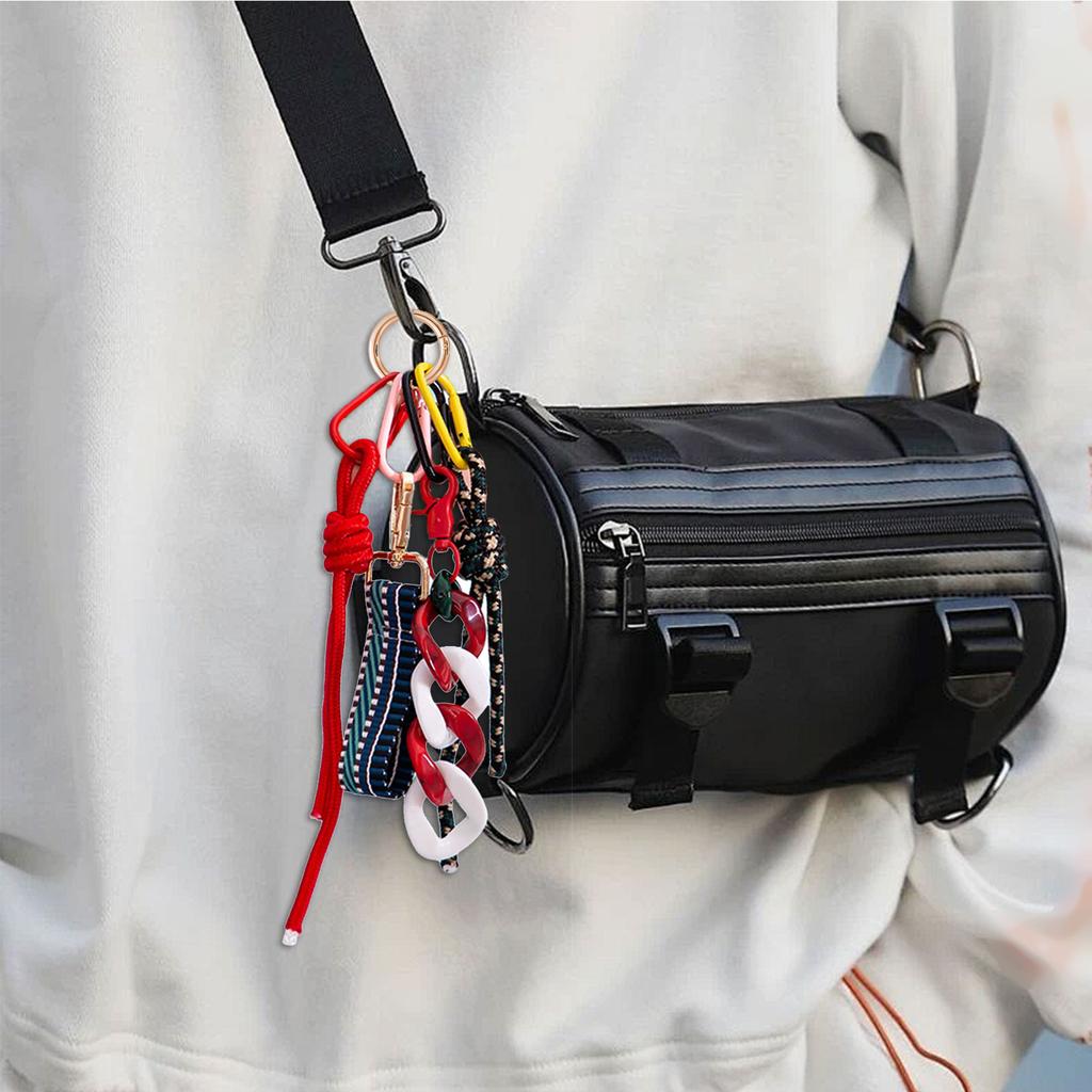 Braided Rope Phone Strap Stylish Nylon Cord Keychain for Women Elegant Bag Charm Handmade Accessory for Handbag Wallet