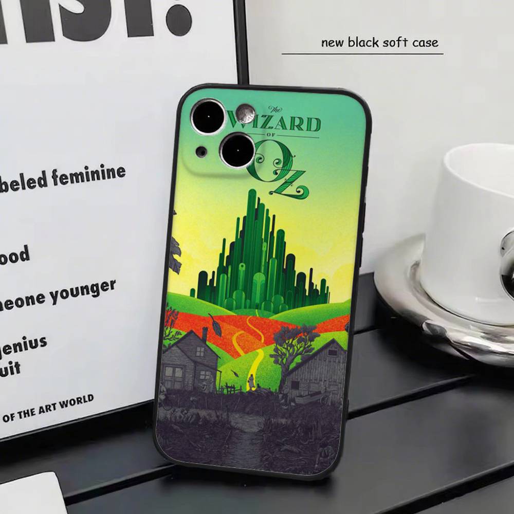 

W-Wiz-ard Of-Ozes for iPhone 15 16 14 Plus 13 12 11 17 Pro Max 17 Air Black Soft Phone Cover iphone 12 Pro Max