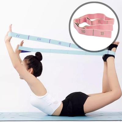 Resistance Band 11 Segment Fitness Exercise Pull Strap,Lightweight Yoga Stretch Strap Elastic